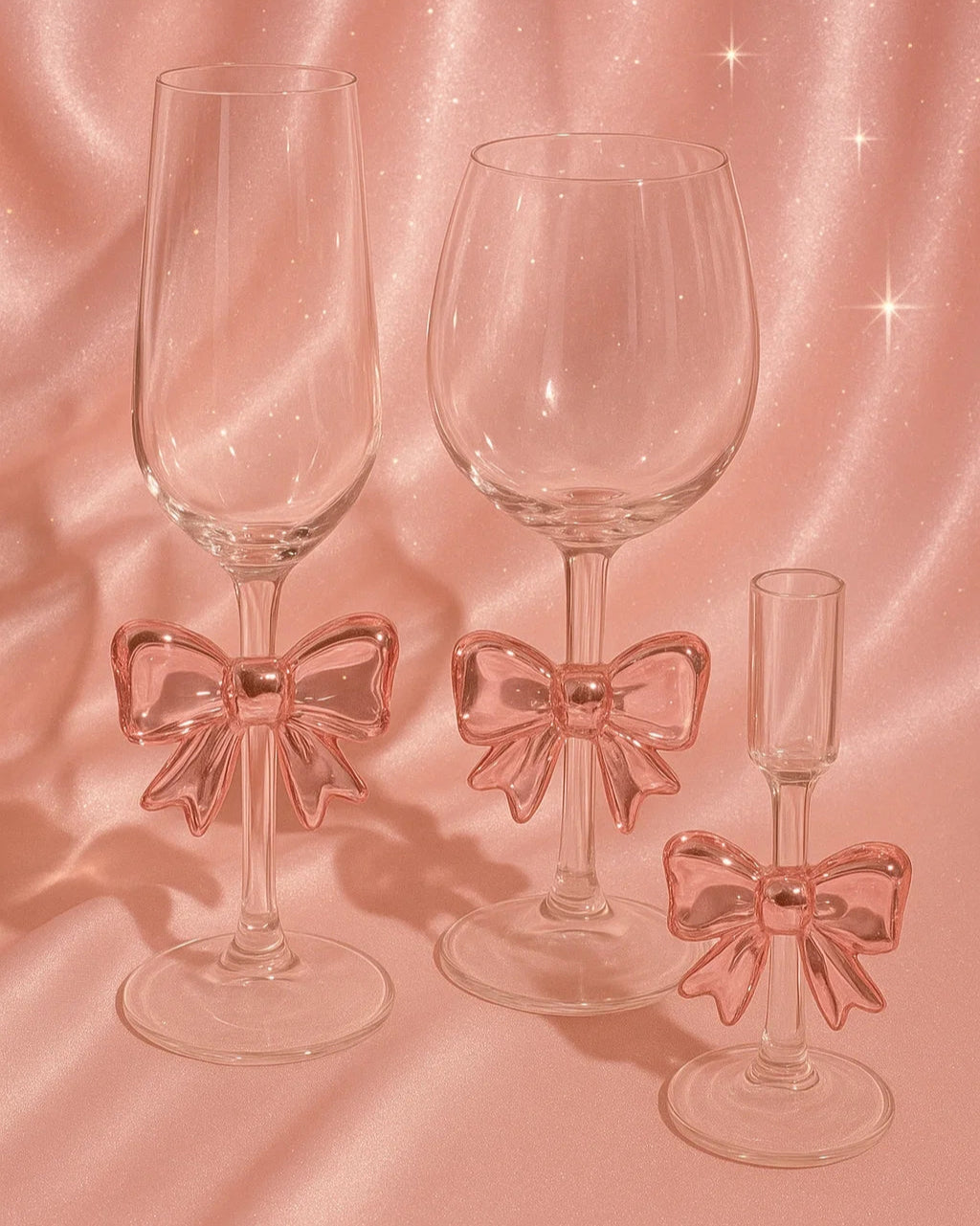 Pink Bow Glassware Collection